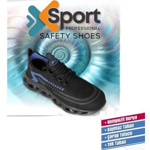 Made Sport İş Ayakkabısı No.45 Siyah-Mavi