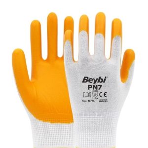 Beybi Pn7 Nitril Eldiven 10 no Sarı